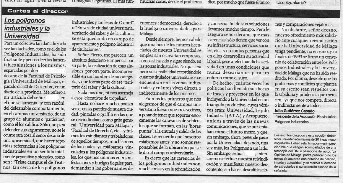 Polígonos: denostados y maltratados